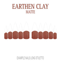 Earthen Clay brown French tip press-on nails