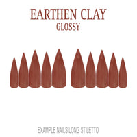 Earthen Clay brown neutral press-on nails