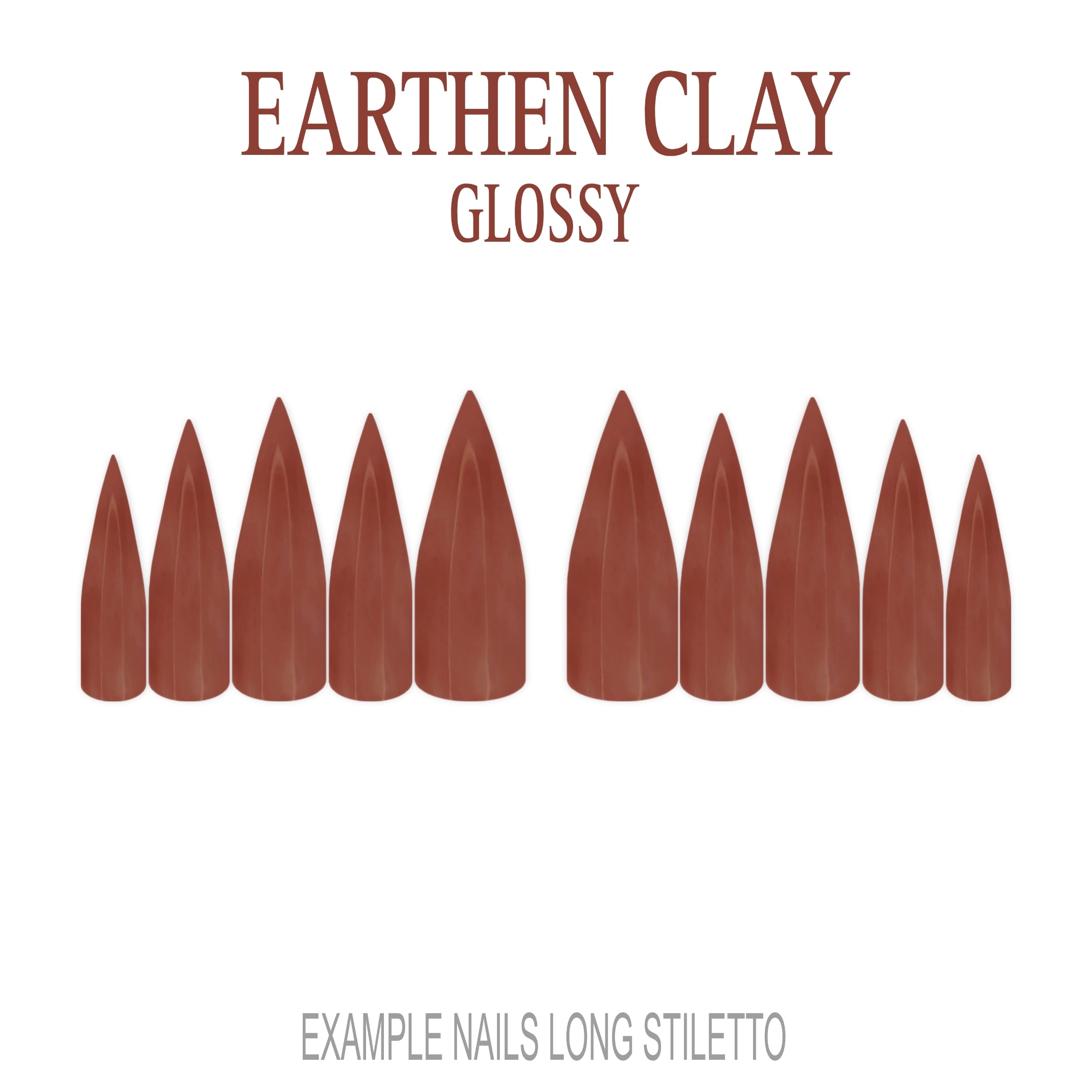 Earthen Clay brown neutral press-on nails