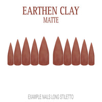 Earthen Clay brown neutral press-on nails