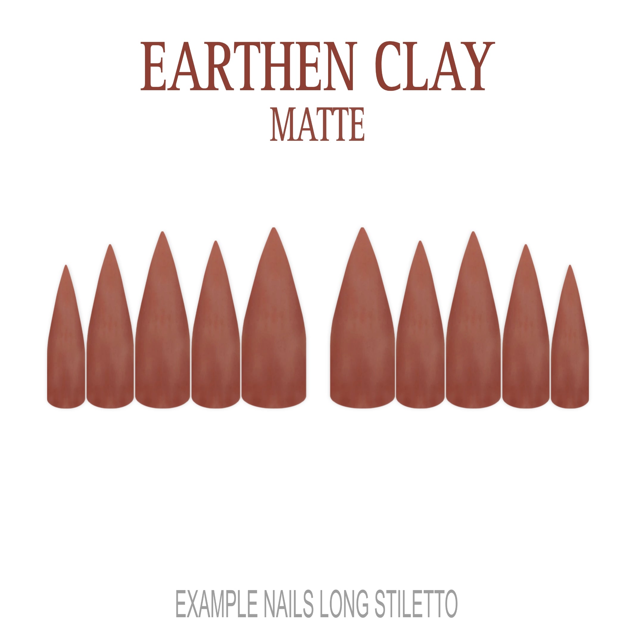 Earthen Clay brown neutral press-on nails