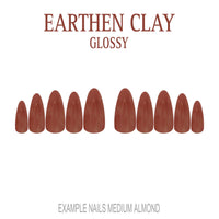 Earthen Clay brown neutral press-on nails