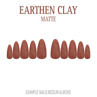 Earthen Clay brown neutral press-on nails