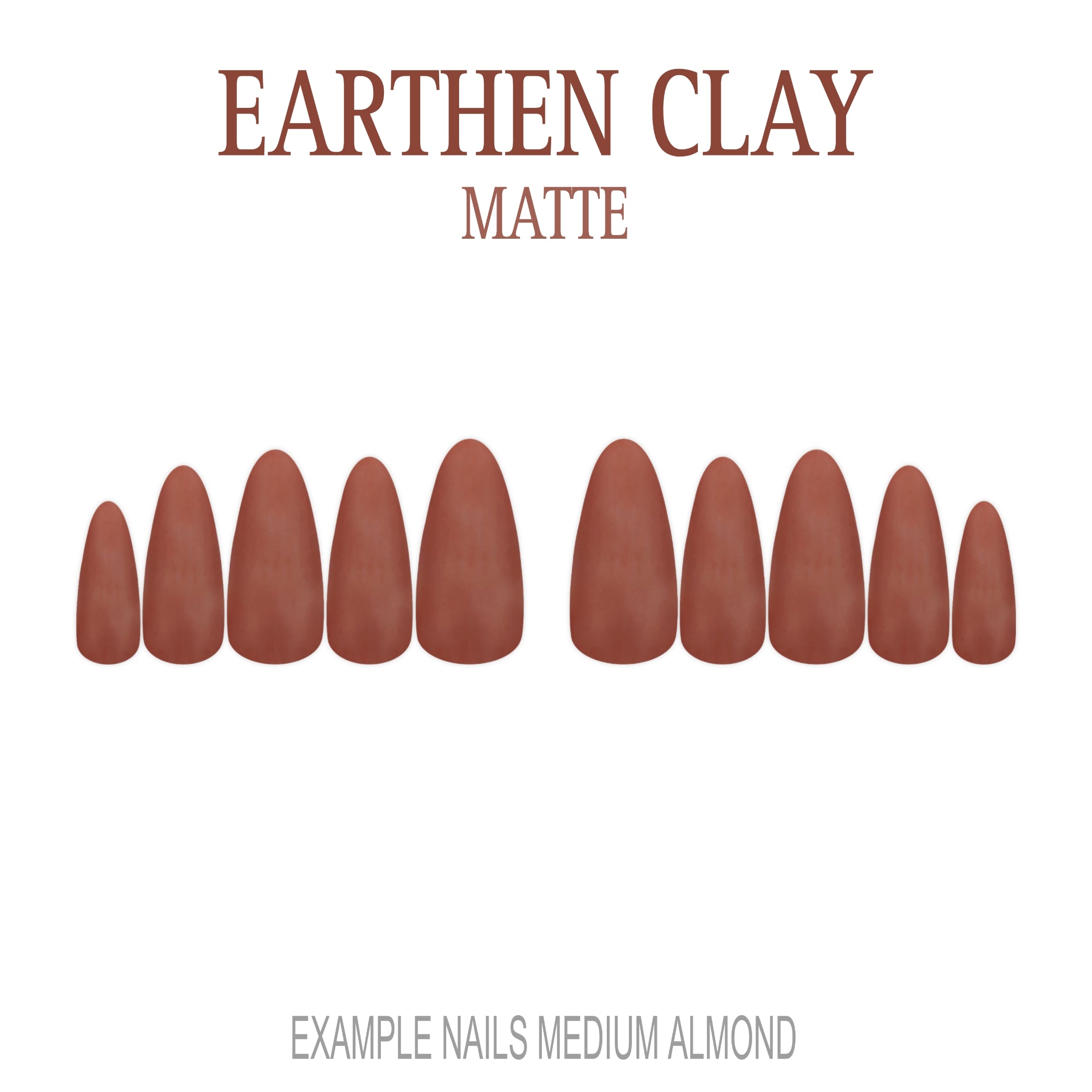 Earthen Clay brown neutral press-on nails