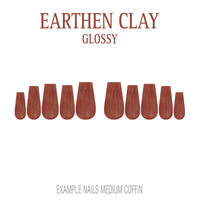 Earthen Clay brown neutral press-on nails