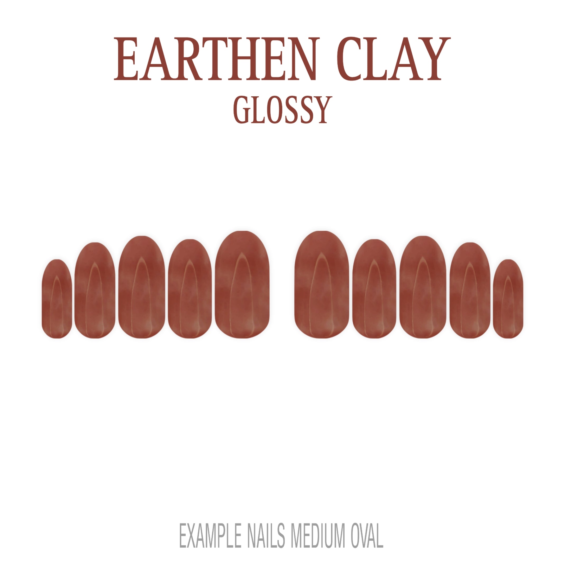 Earthen Clay brown neutral press-on nails