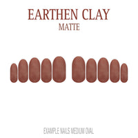 Earthen Clay brown neutral press-on nails