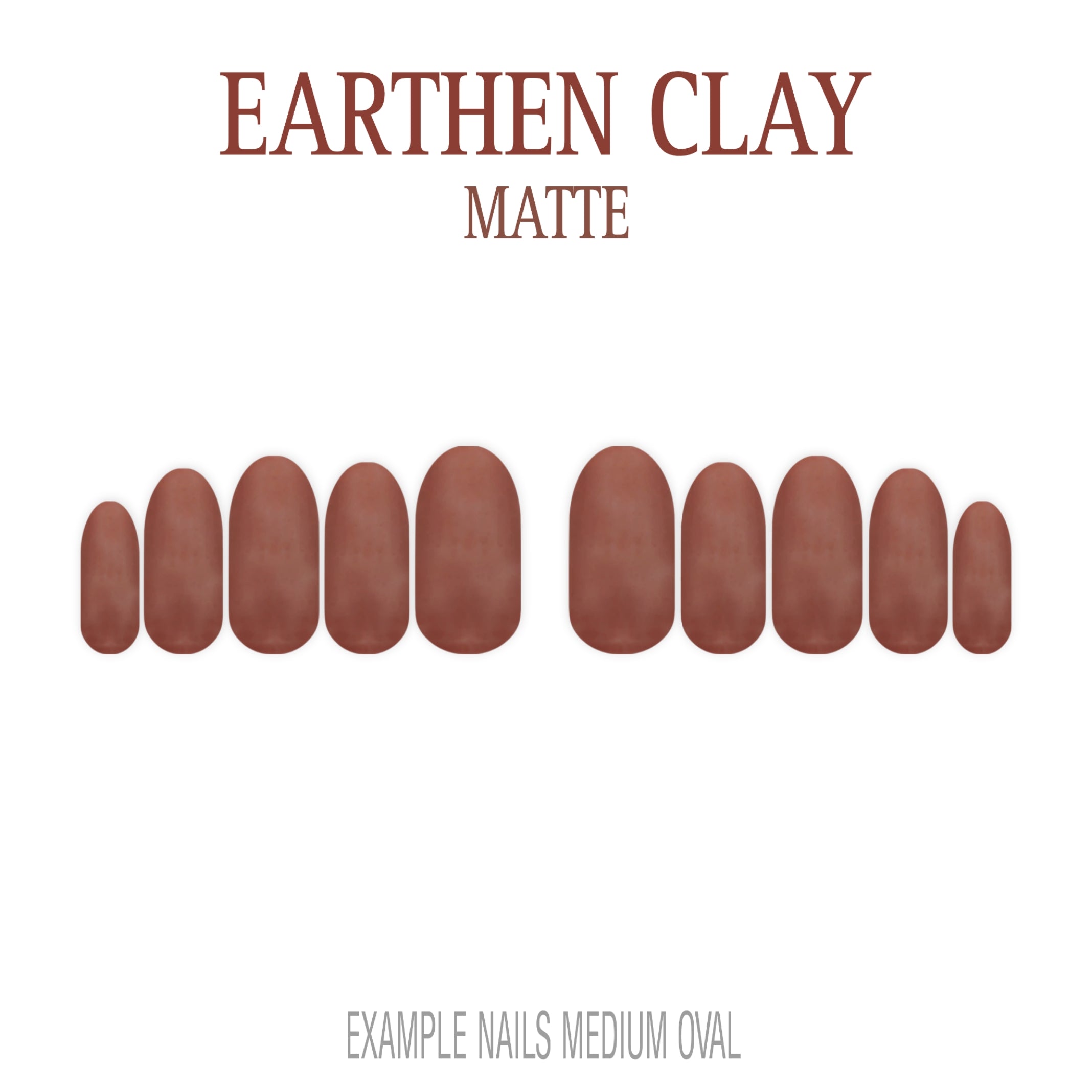 Earthen Clay brown neutral press-on nails