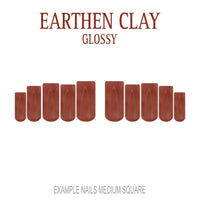 Earthen Clay brown neutral press-on nails