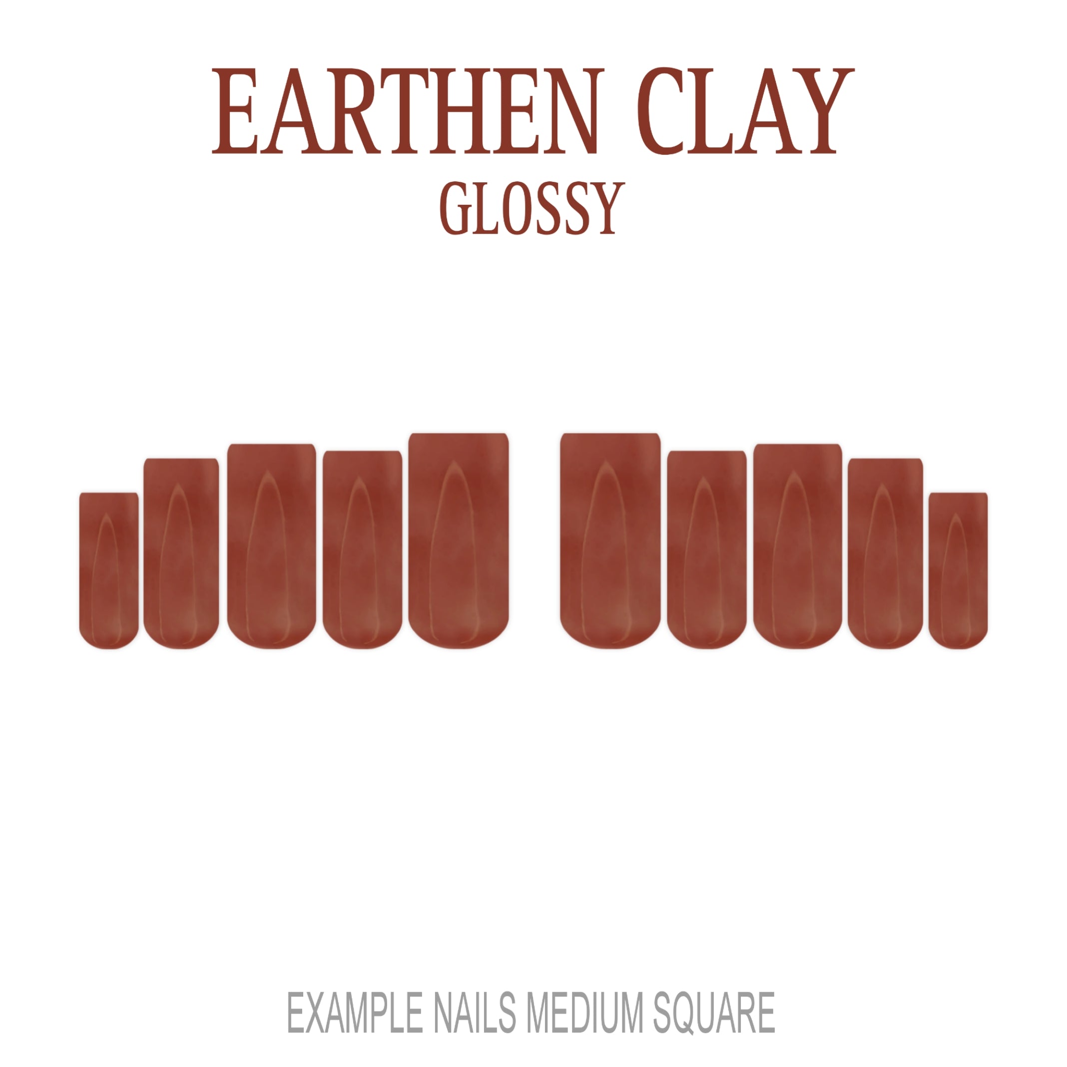 Earthen Clay brown neutral press-on nails