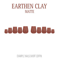 Earthen Clay brown neutral press-on nails