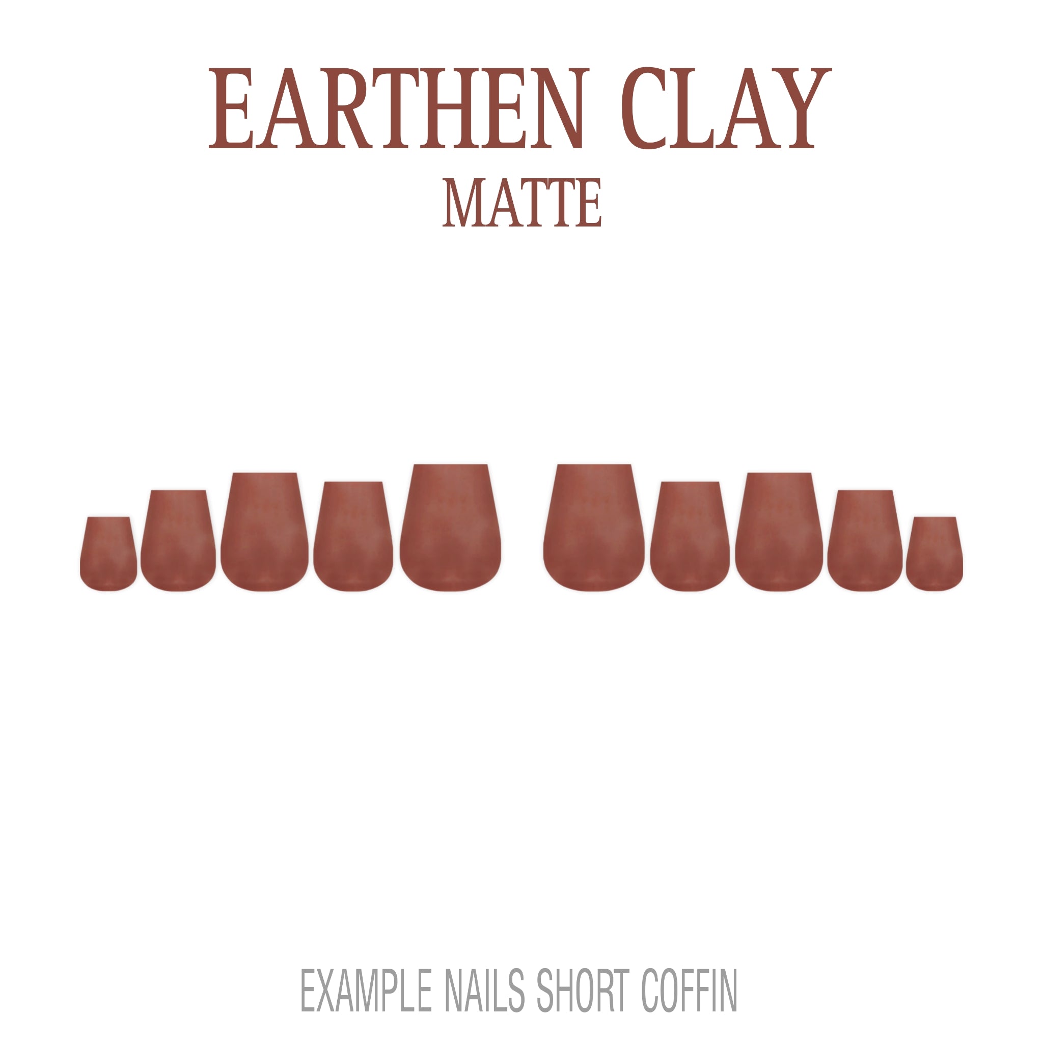 Earthen Clay brown neutral press-on nails