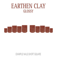 Earthen Clay brown neutral press-on nails