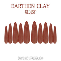 Earthen Clay brown neutral press-on nails
