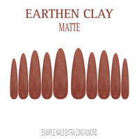 Earthen Clay brown neutral press-on nails