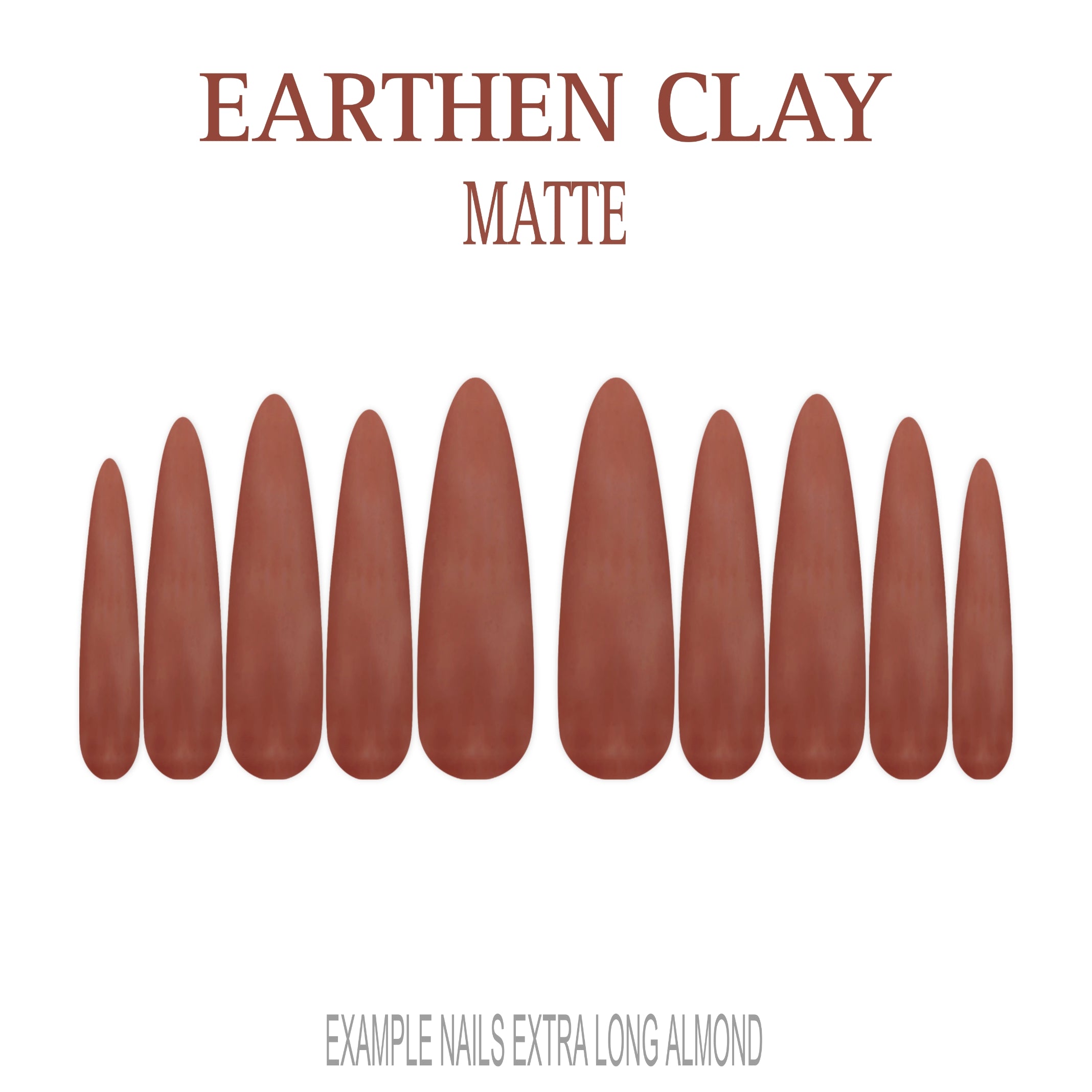 Earthen Clay brown neutral press-on nails