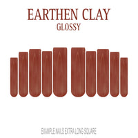 Earthen Clay brown neutral press-on nails