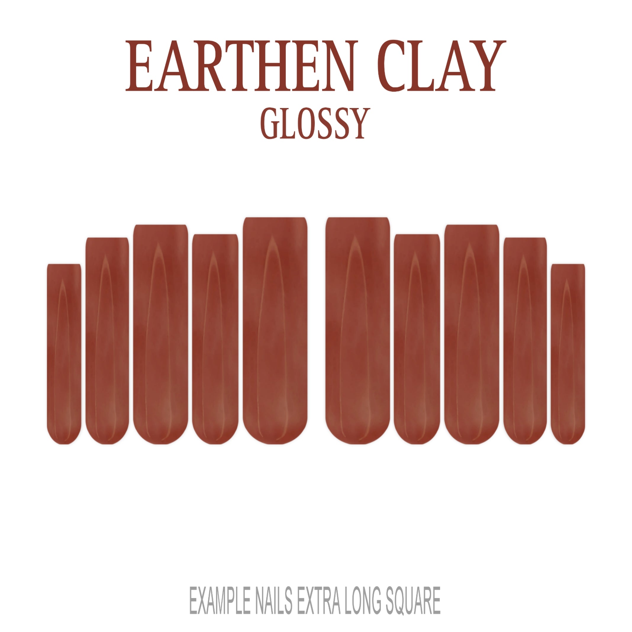 Earthen Clay brown neutral press-on nails