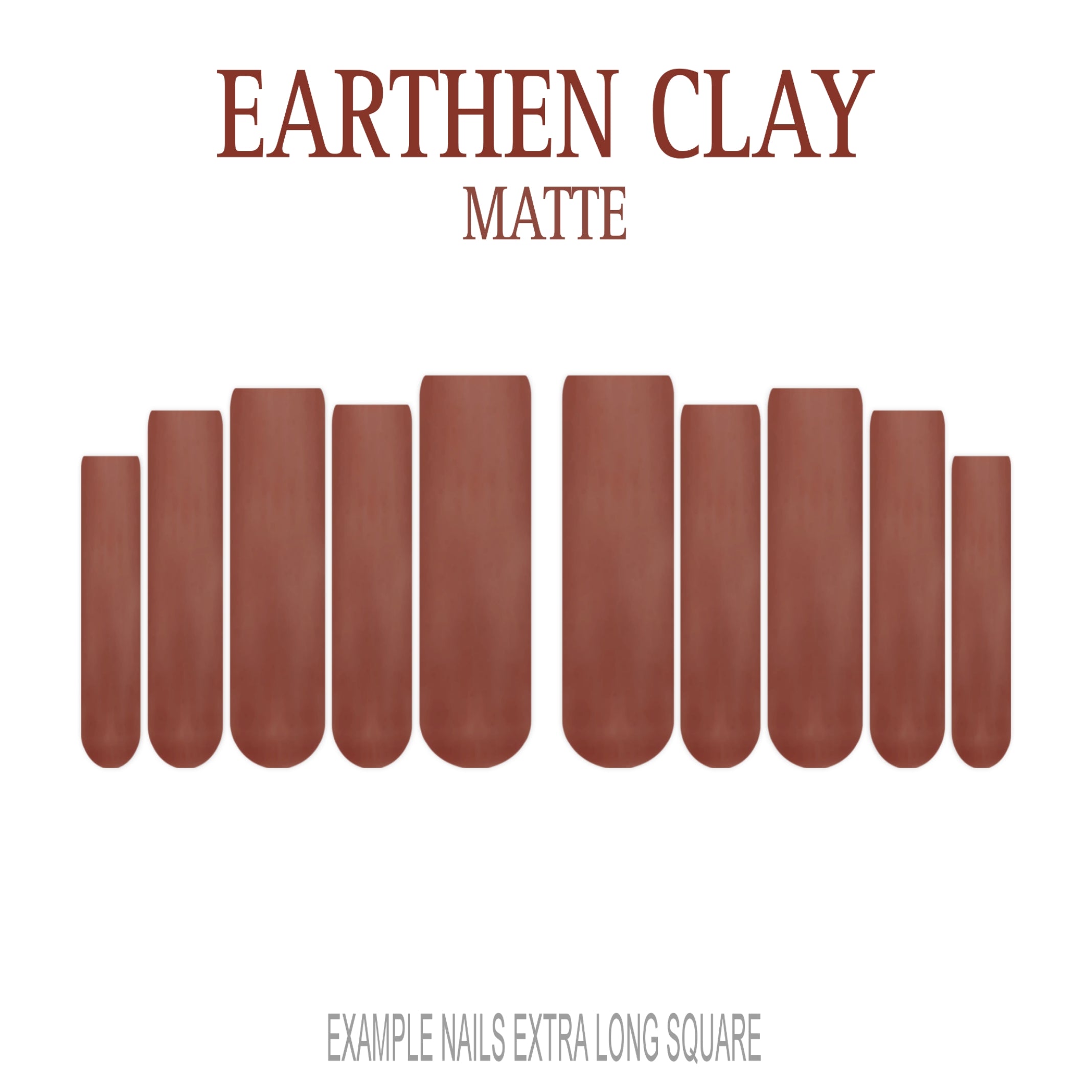 Earthen Clay brown neutral press-on nails