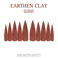 Earthen Clay brown neutral press-on nails