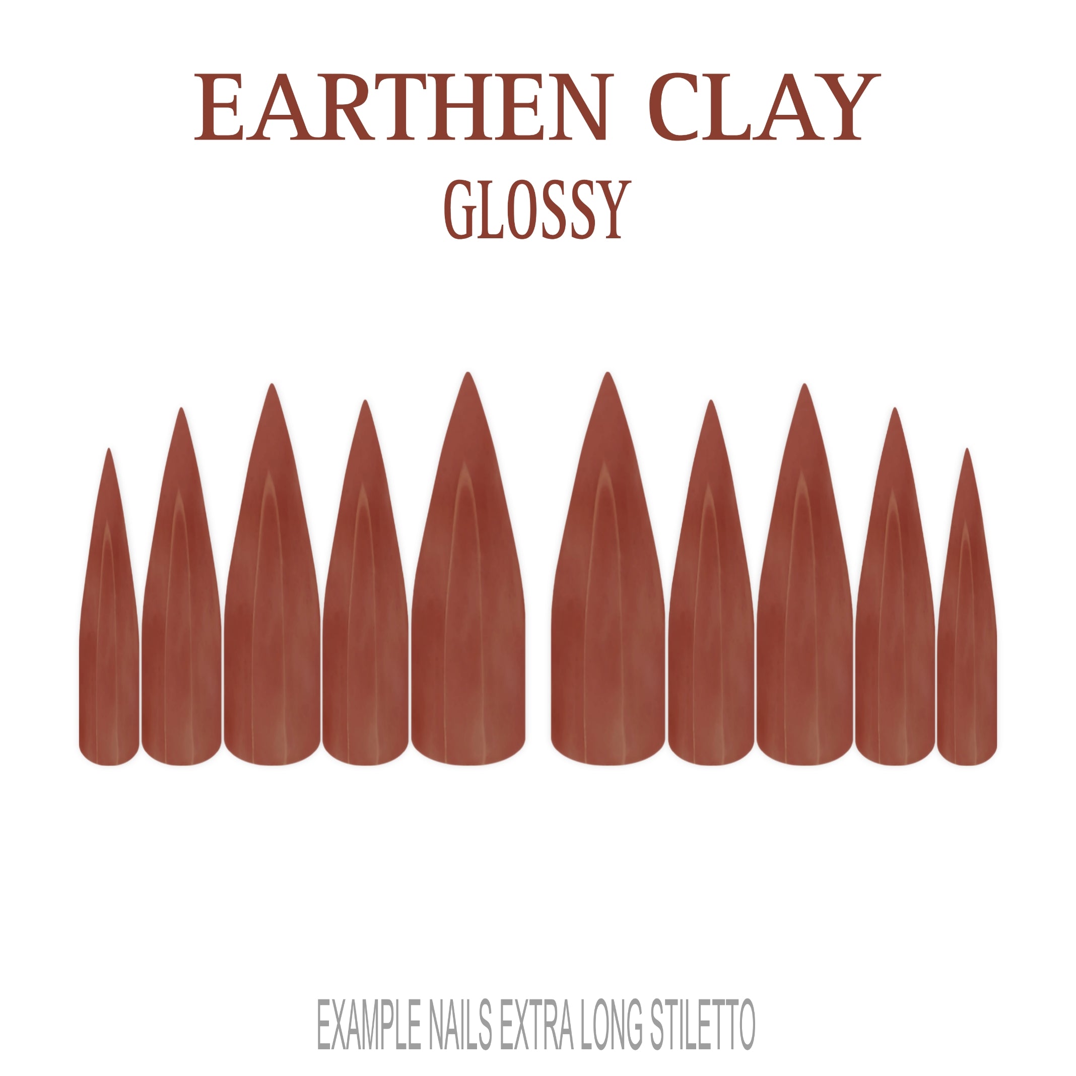 Earthen Clay brown neutral press-on nails