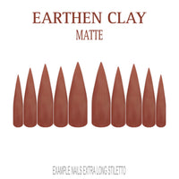 Earthen Clay brown neutral press-on nails