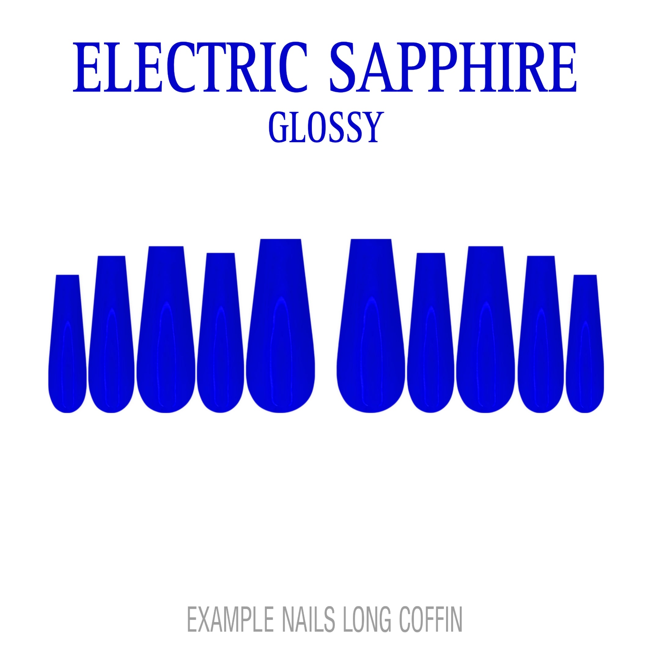 Electric Sapphire bold blue press-on nails