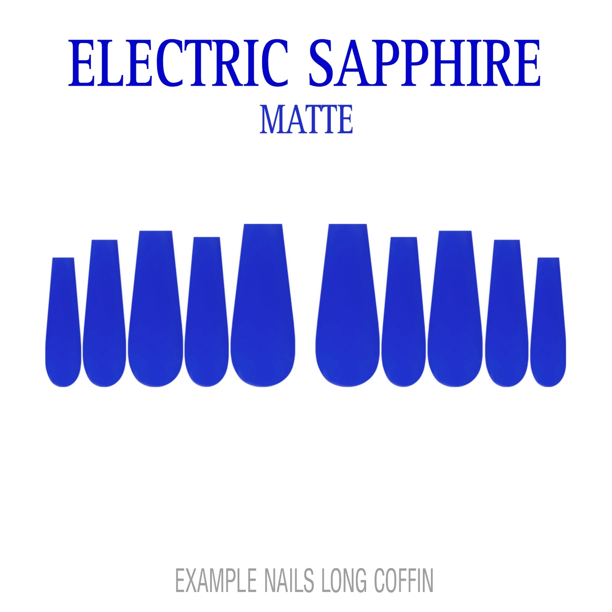 Electric Sapphire bold blue press-on nails