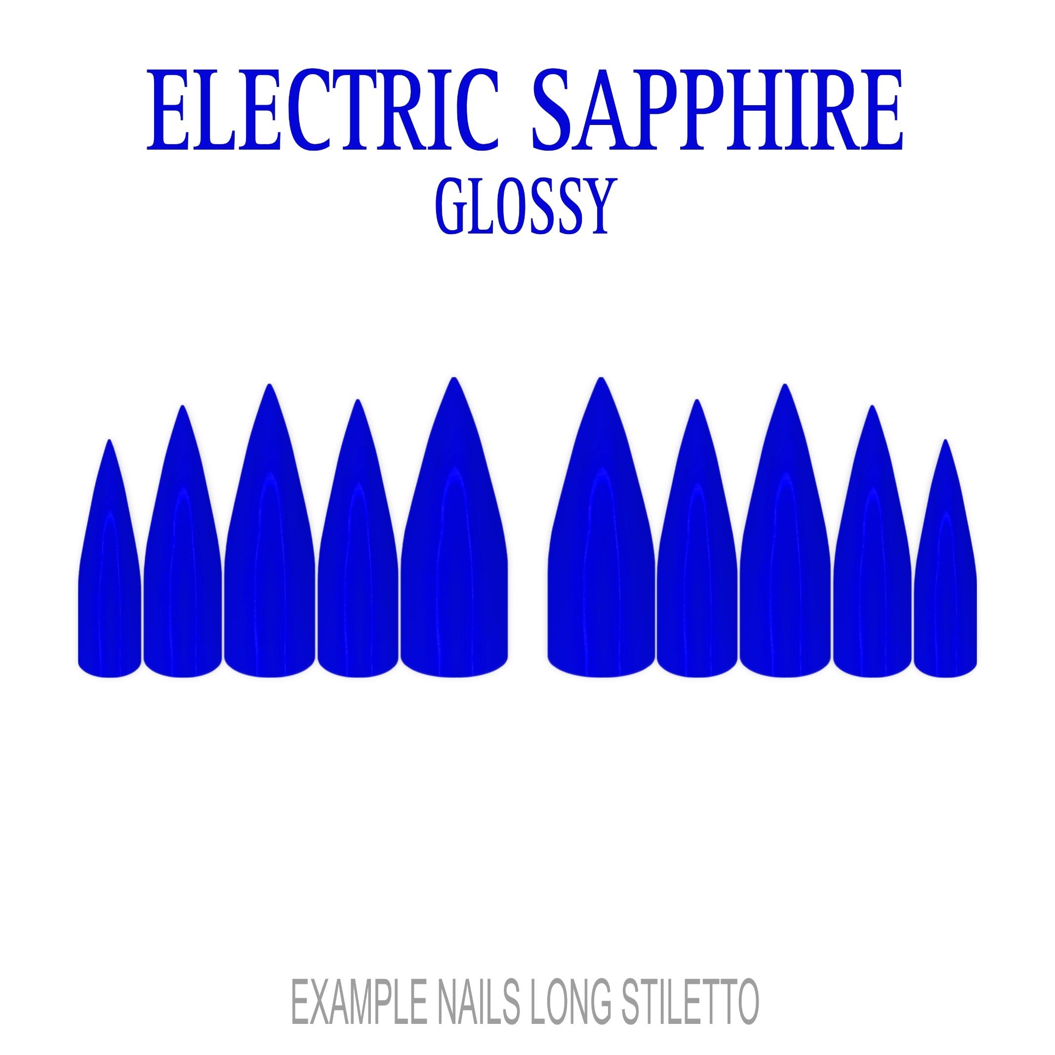 Electric Sapphire bold blue press-on nails
