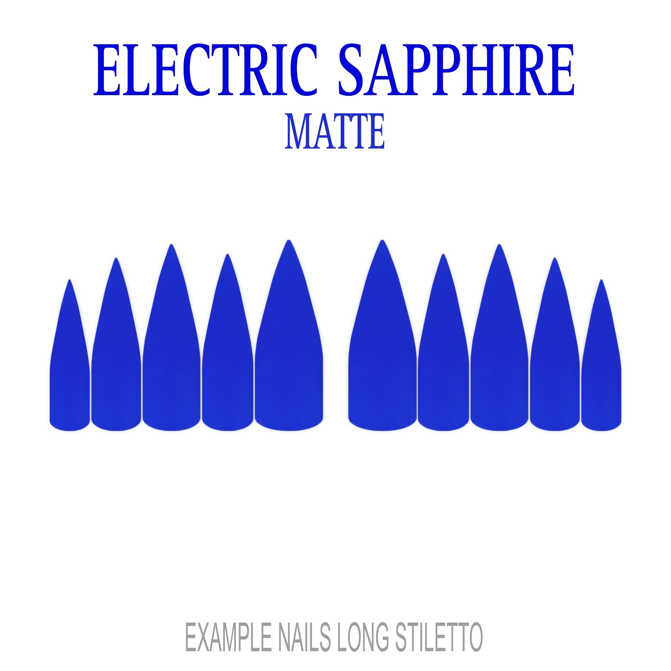 Electric Sapphire bold blue press-on nails