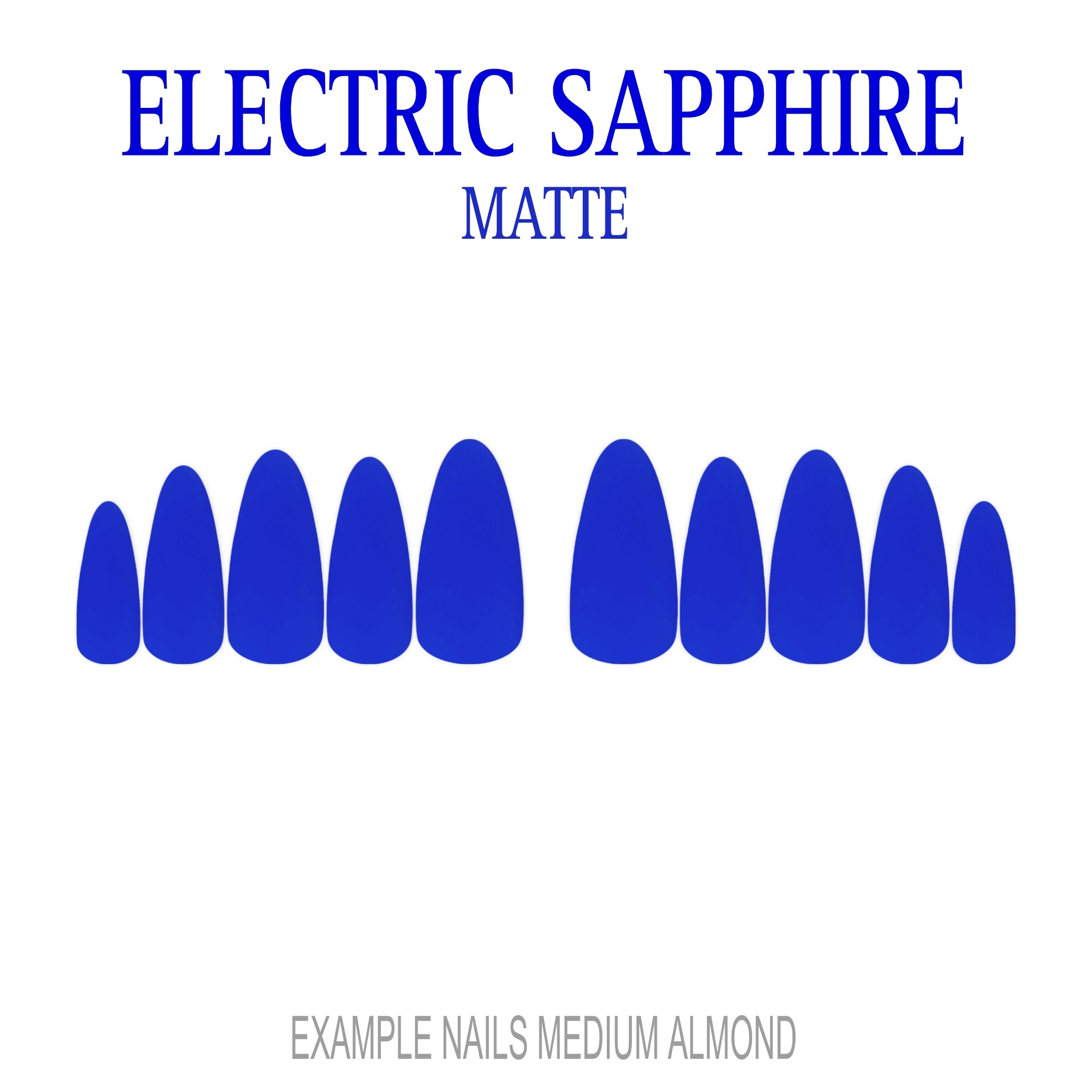 Electric Sapphire bold blue press-on nails
