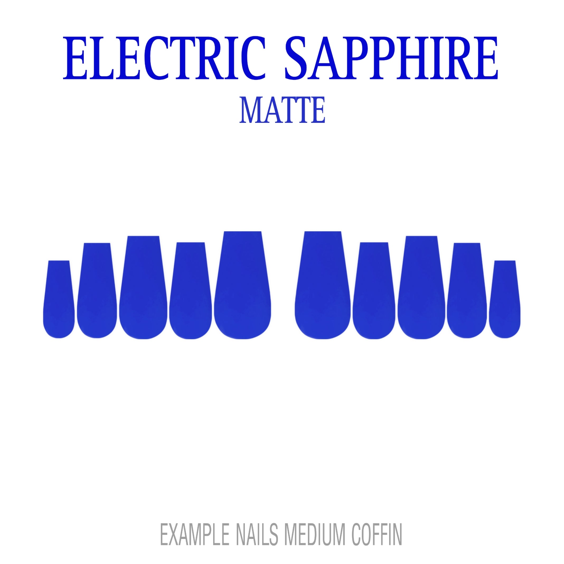 Electric Sapphire bold blue press-on nails