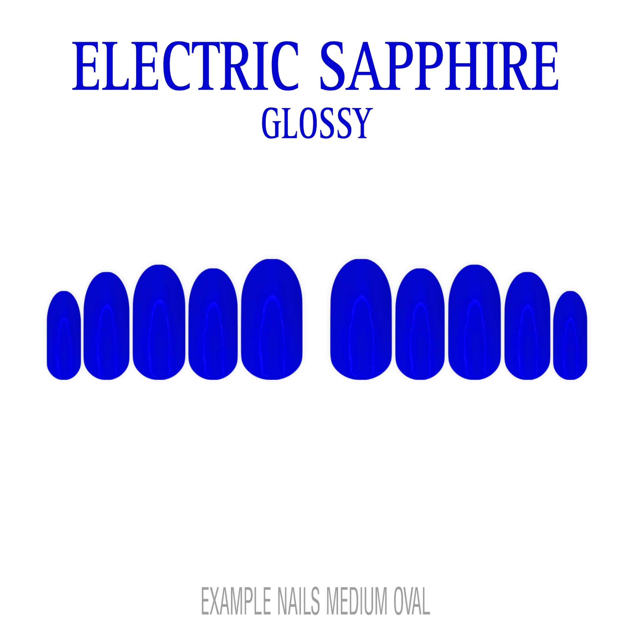 Electric Sapphire bold blue press-on nails