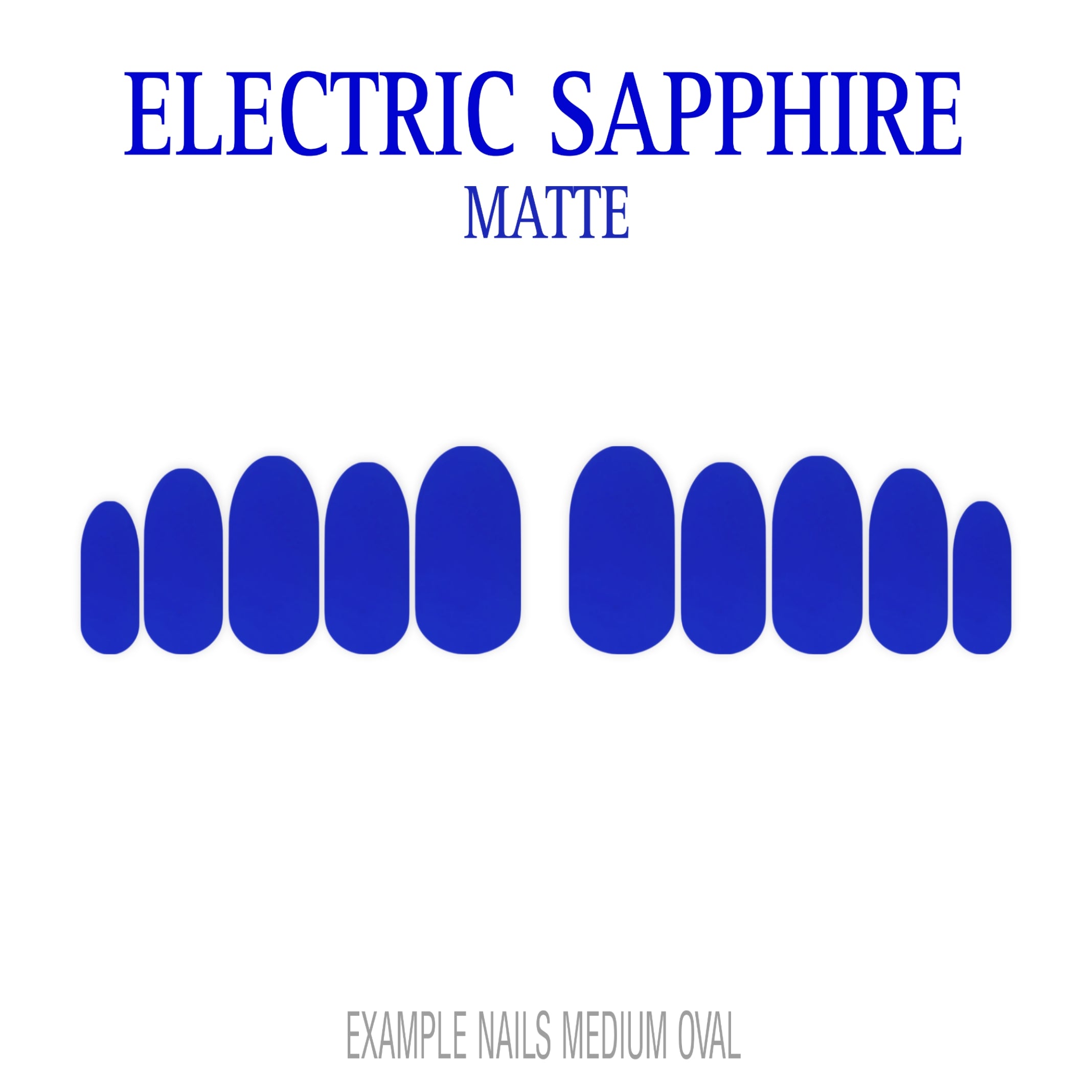 Electric Sapphire bold blue press-on nails