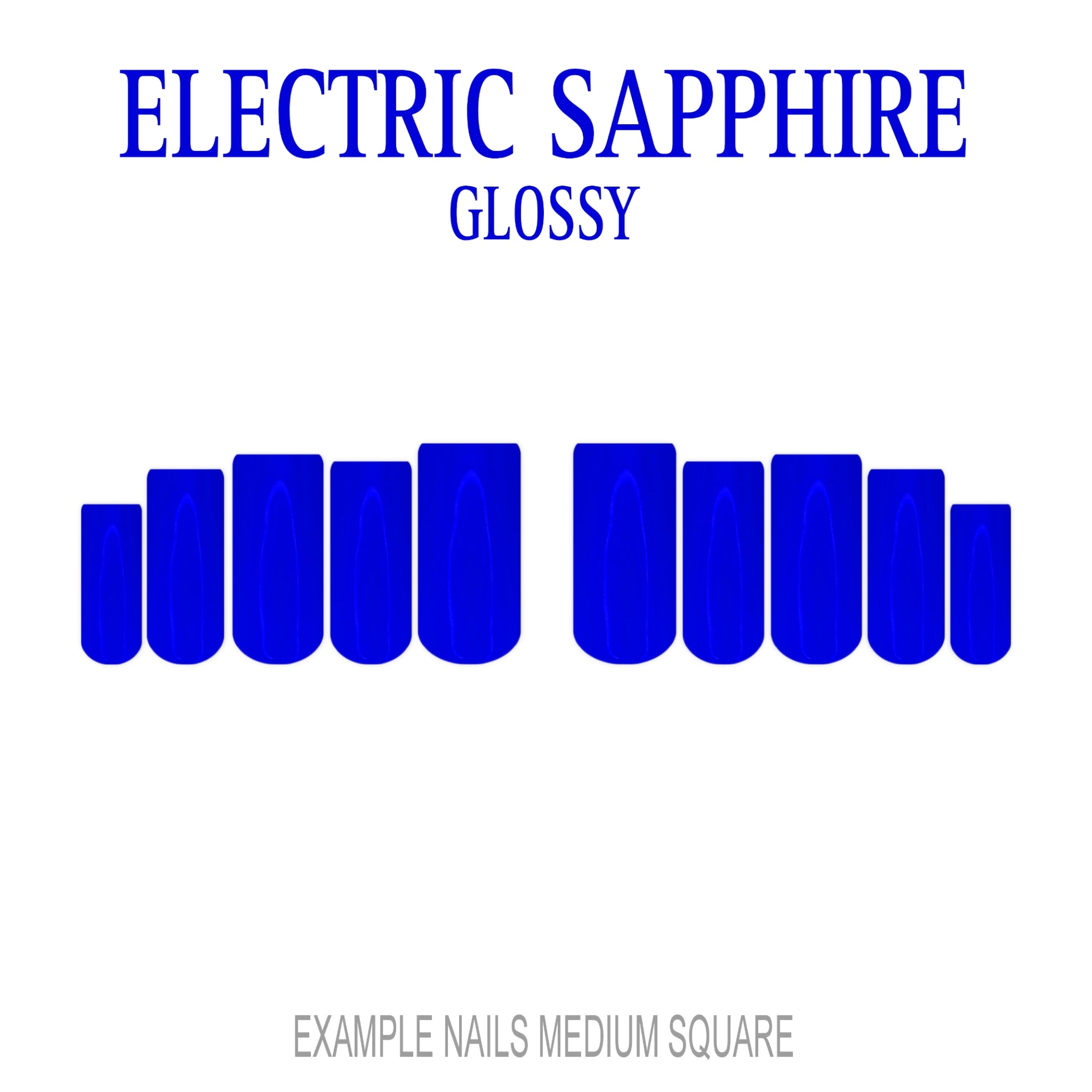 Electric Sapphire bold blue press-on nails