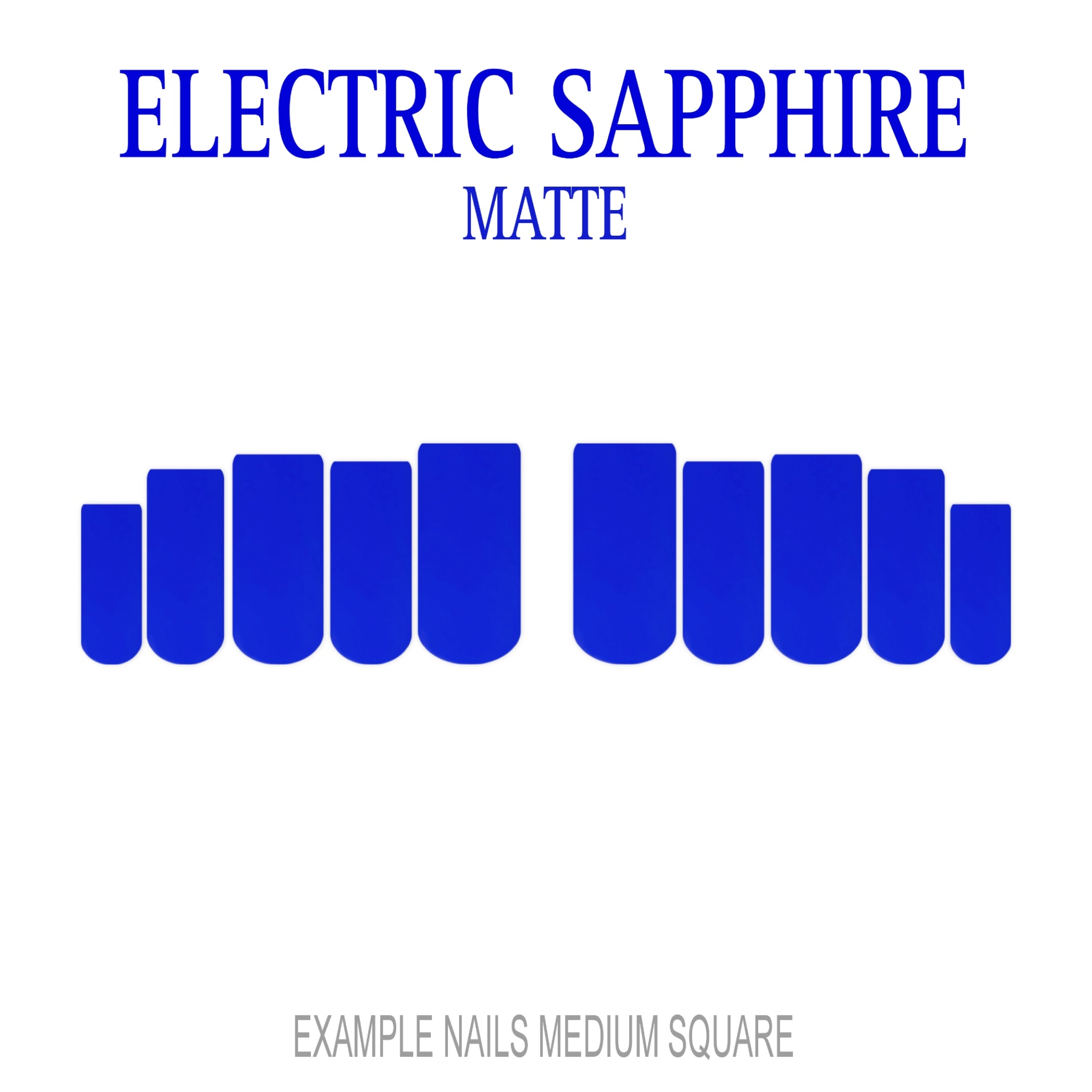 Electric Sapphire bold blue press-on nails