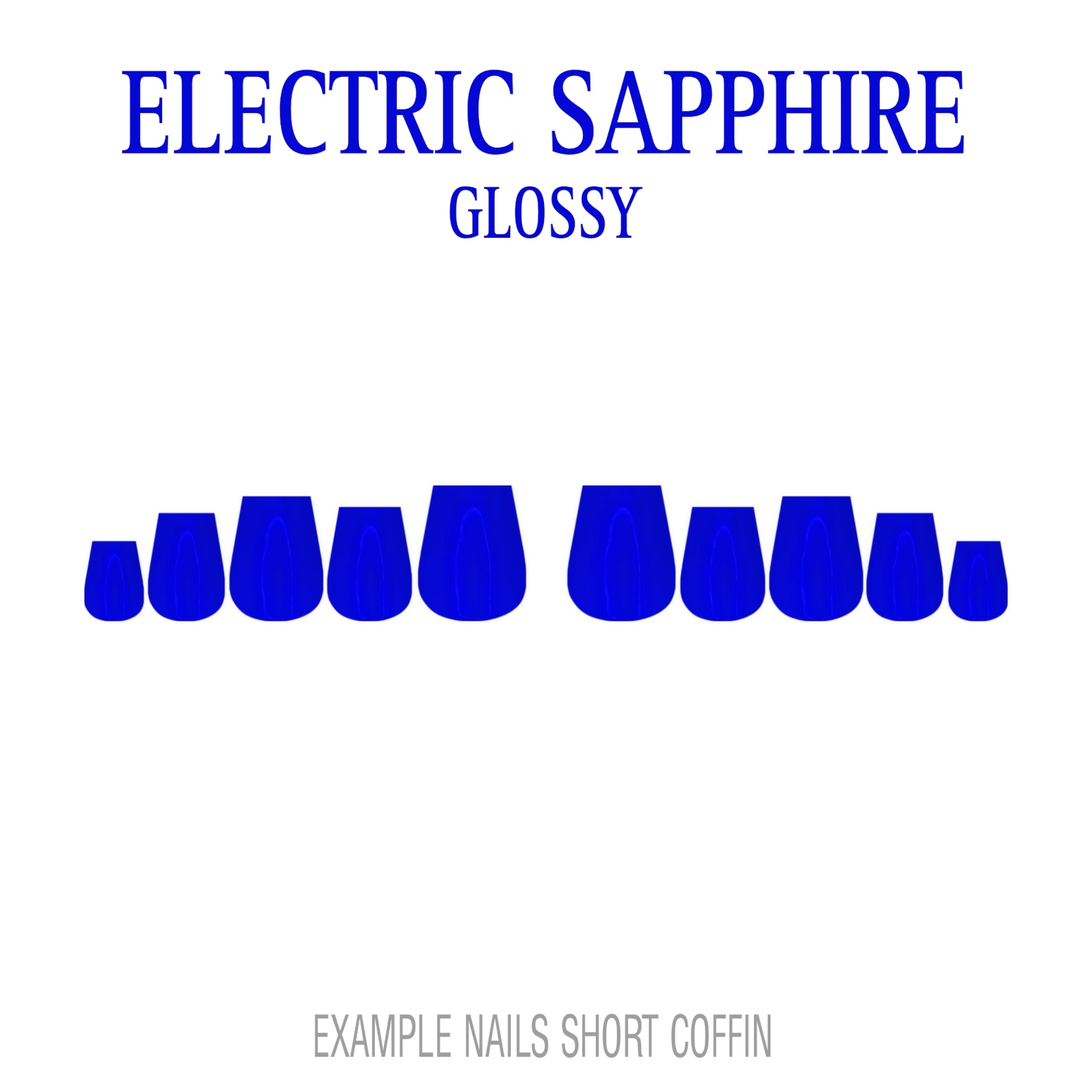Electric Sapphire bold blue press-on nails