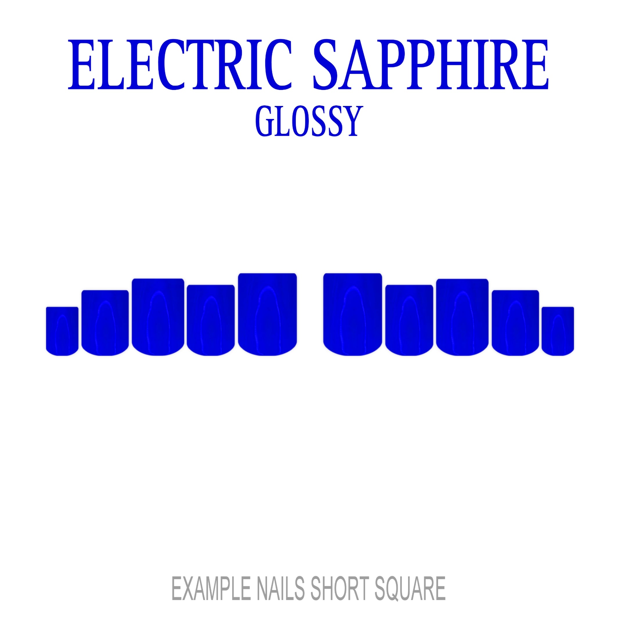 Electric Sapphire bold blue press-on nails
