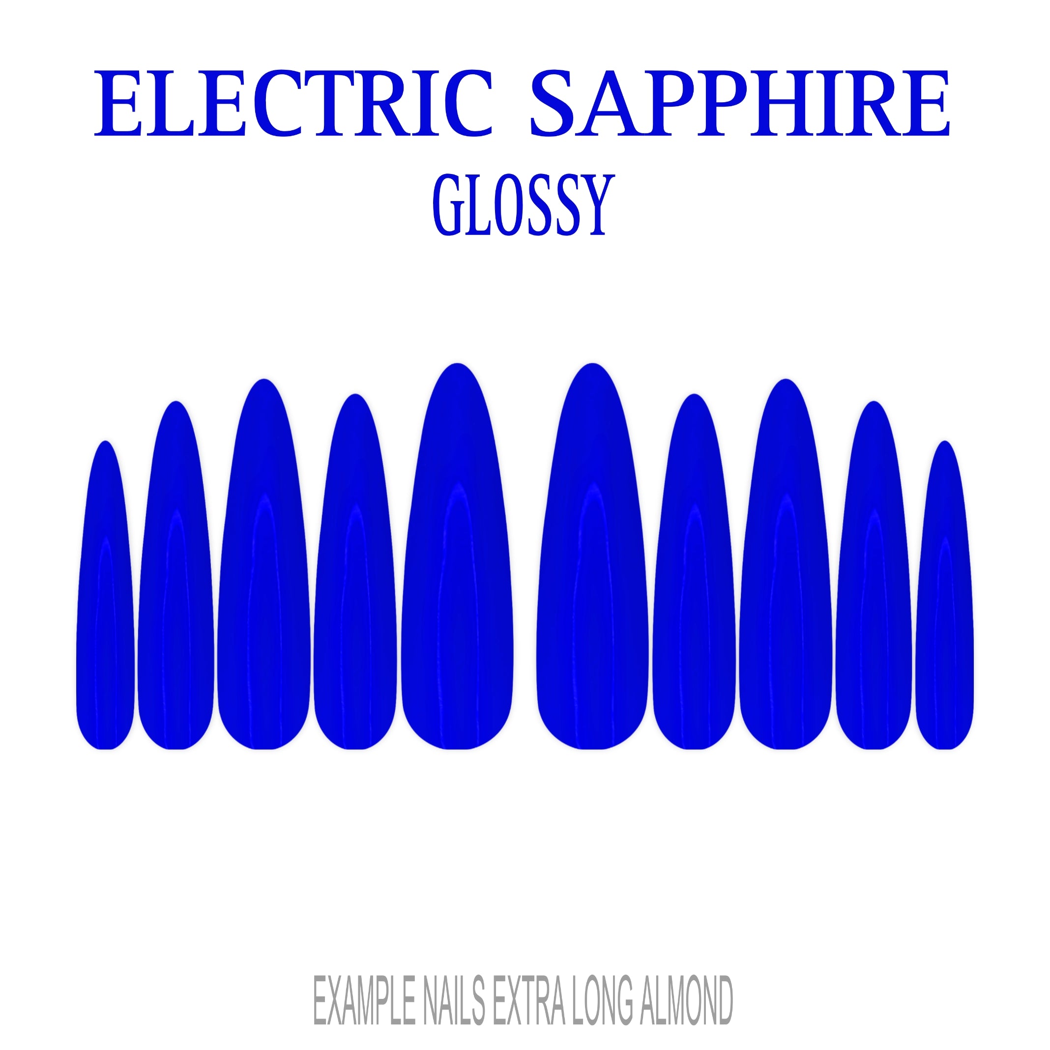 Electric Sapphire bold blue press-on nails