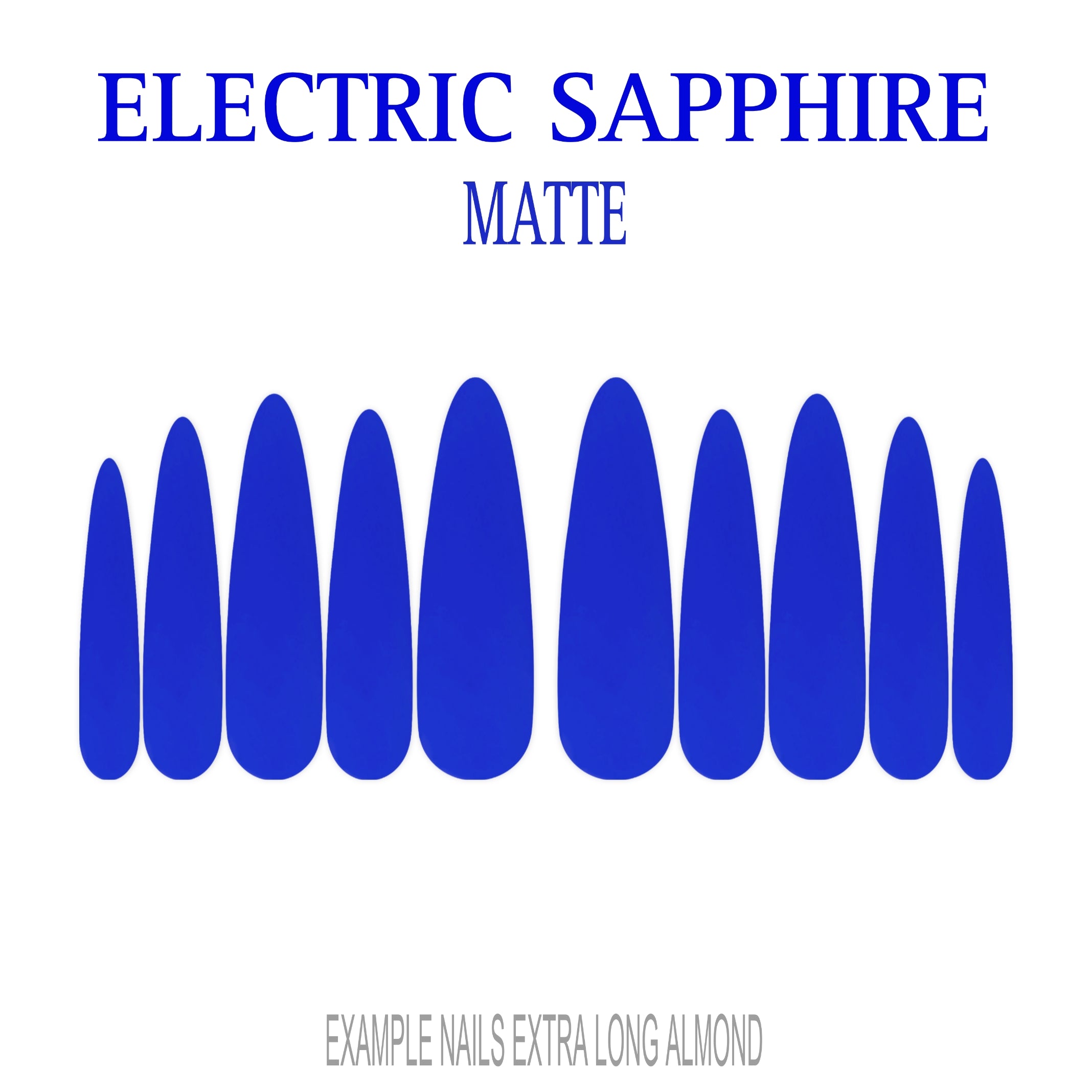 Electric Sapphire bold blue press-on nails