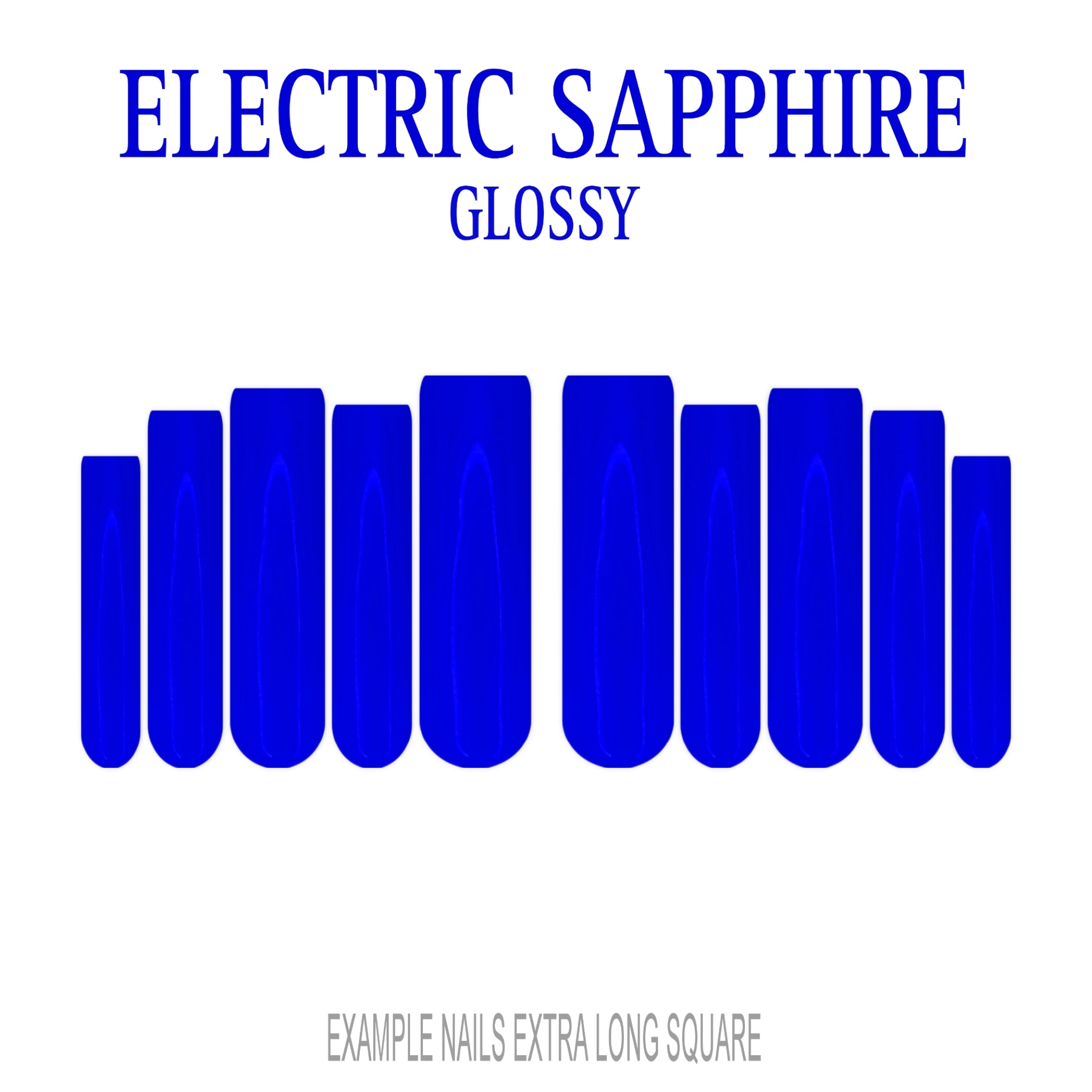 Electric Sapphire bold blue press-on nails