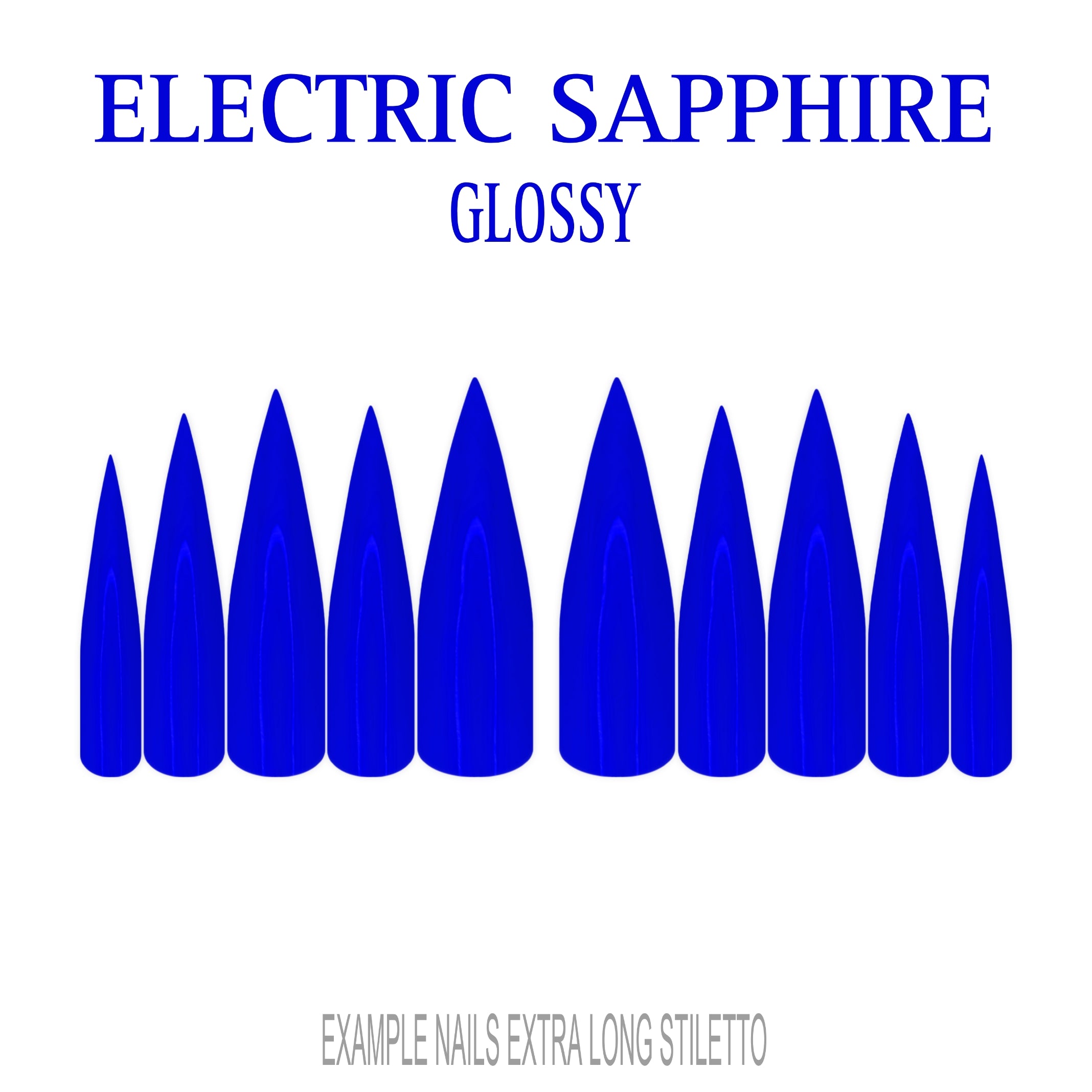 Electric Sapphire bold blue press-on nails