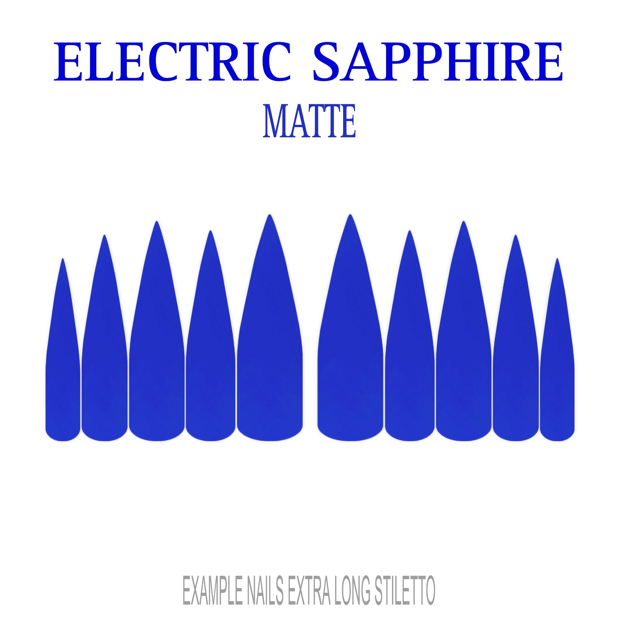 Electric Sapphire bold blue press-on nails