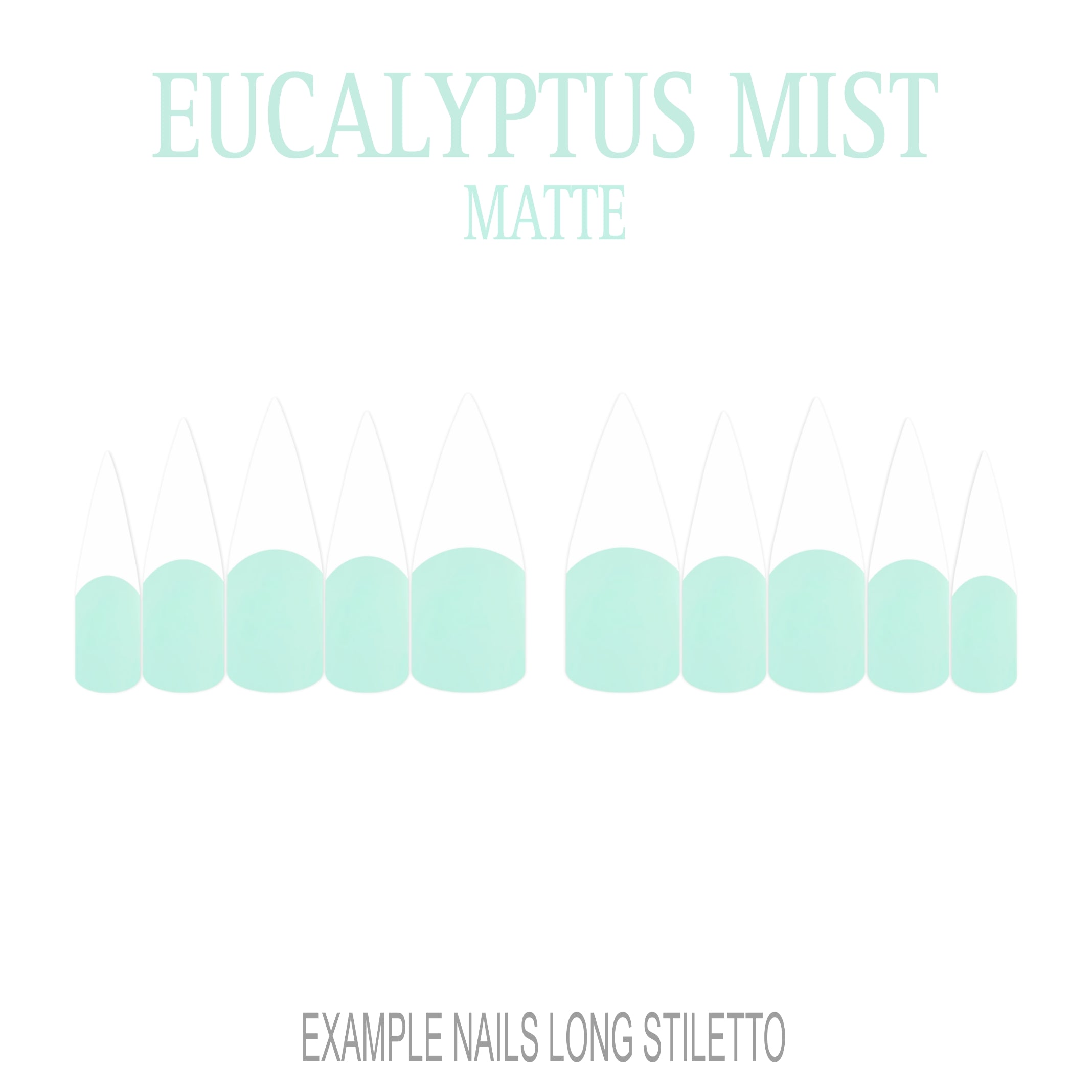 Eucalyptus Mist sage green French tip nails