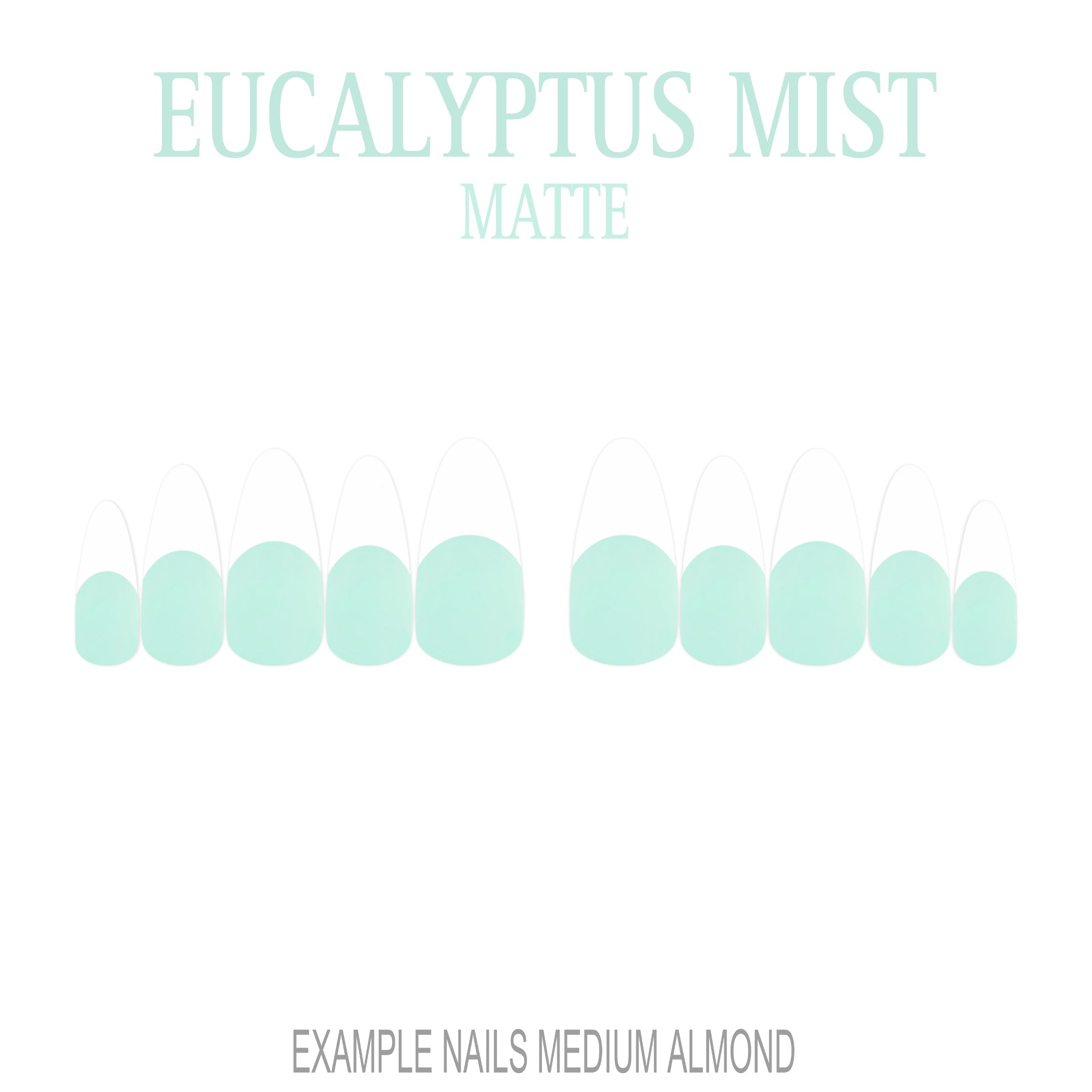 Eucalyptus Mist sage green French tip nails