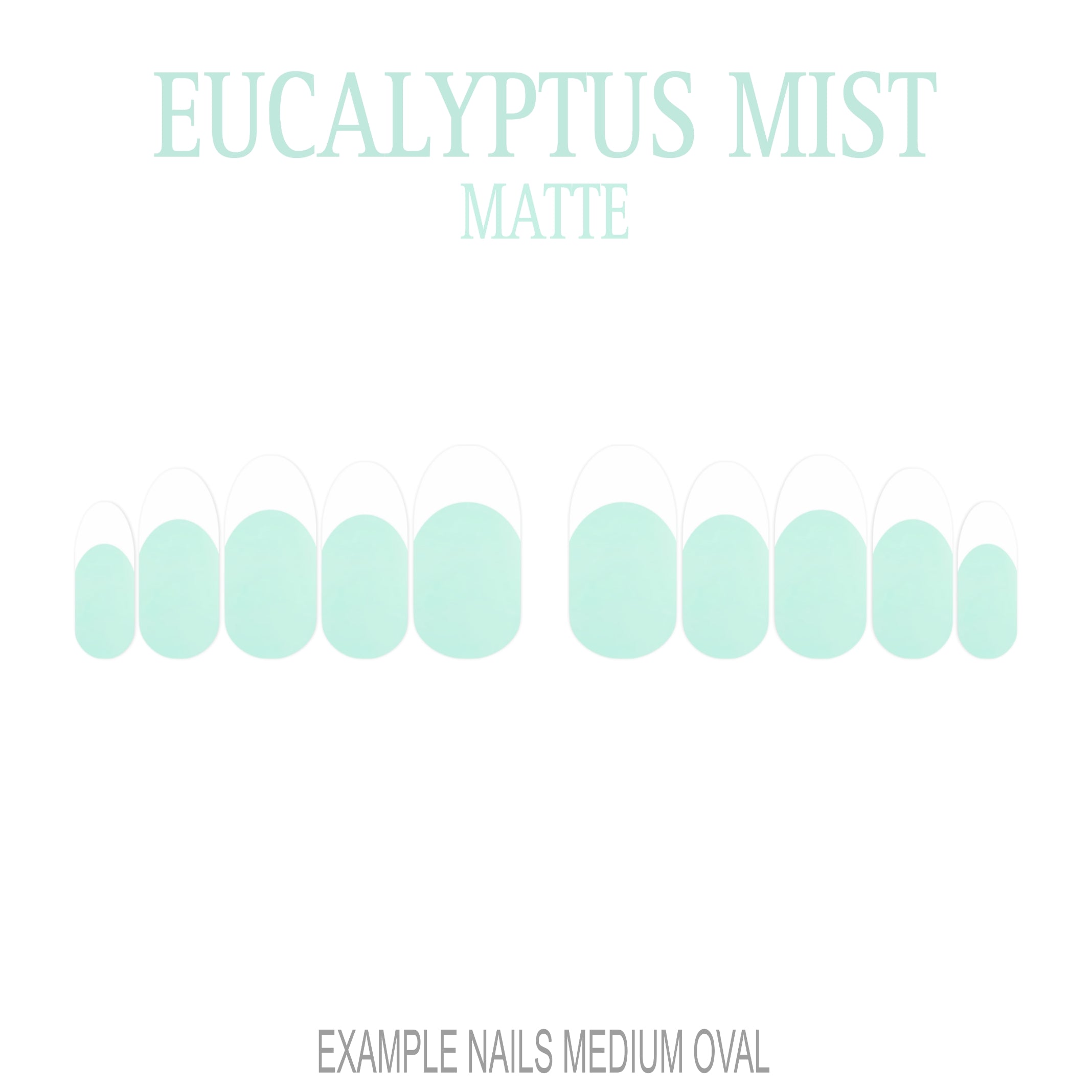 Eucalyptus Mist sage green French tip nails