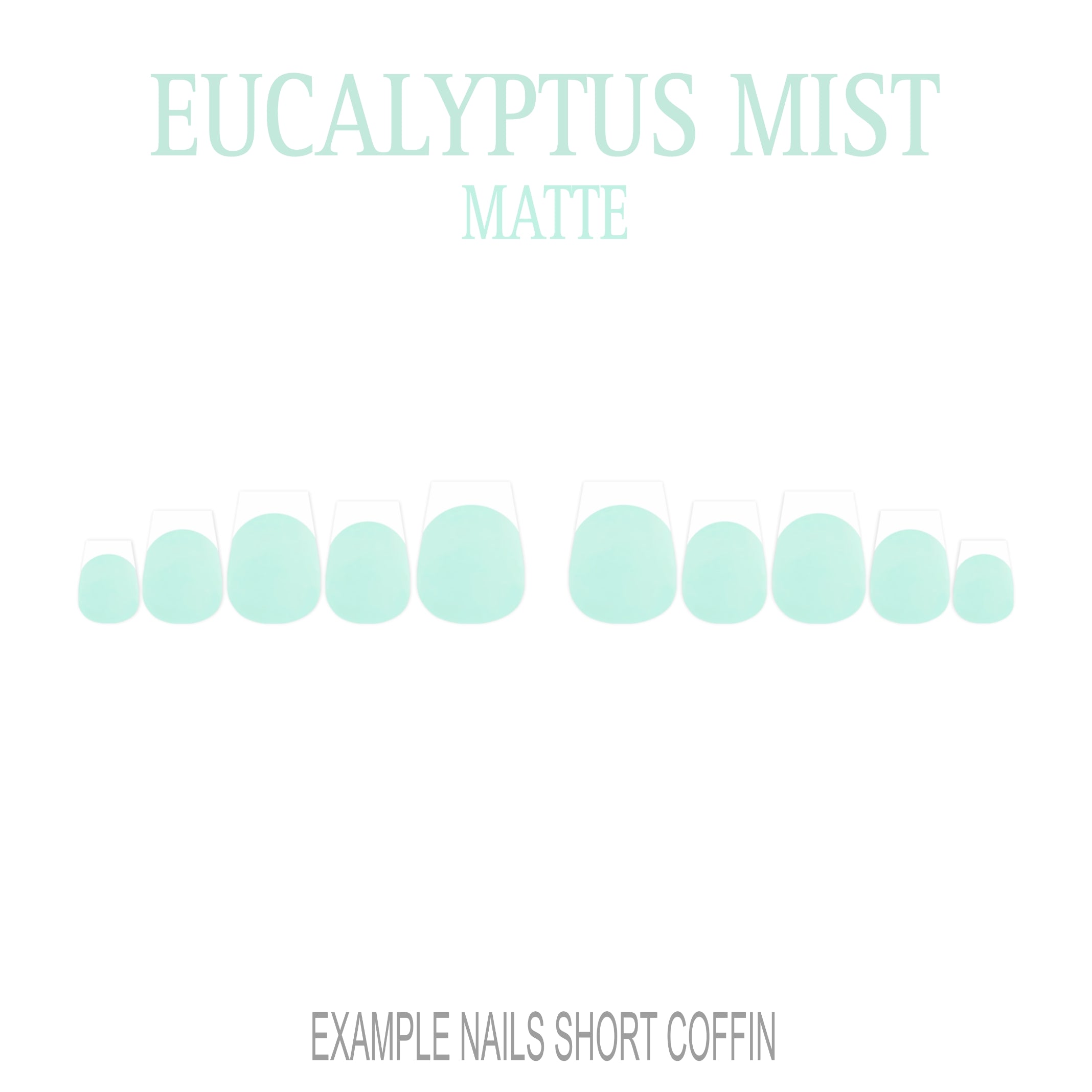 Eucalyptus Mist sage green French tip nails