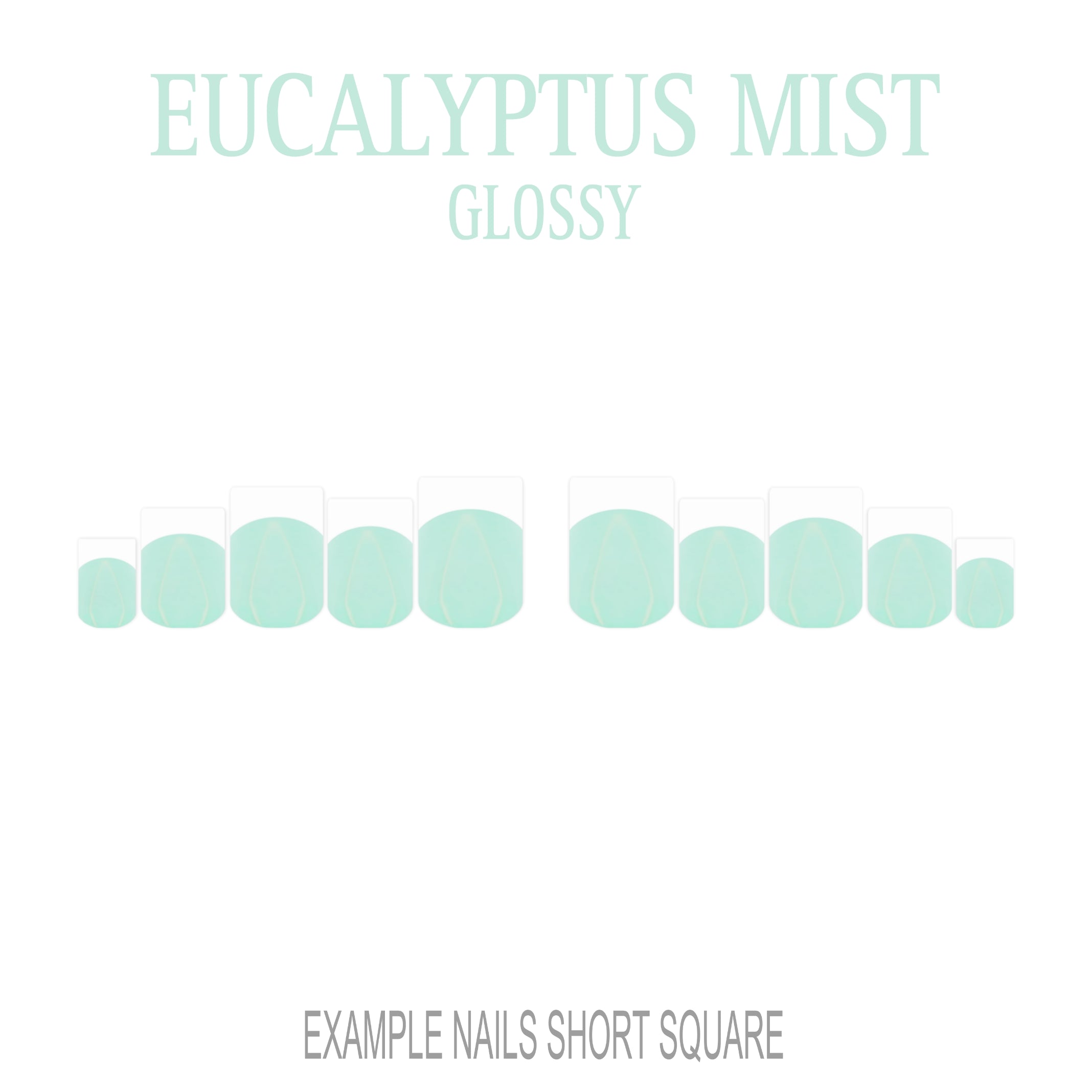 Eucalyptus Mist sage green French tip nails