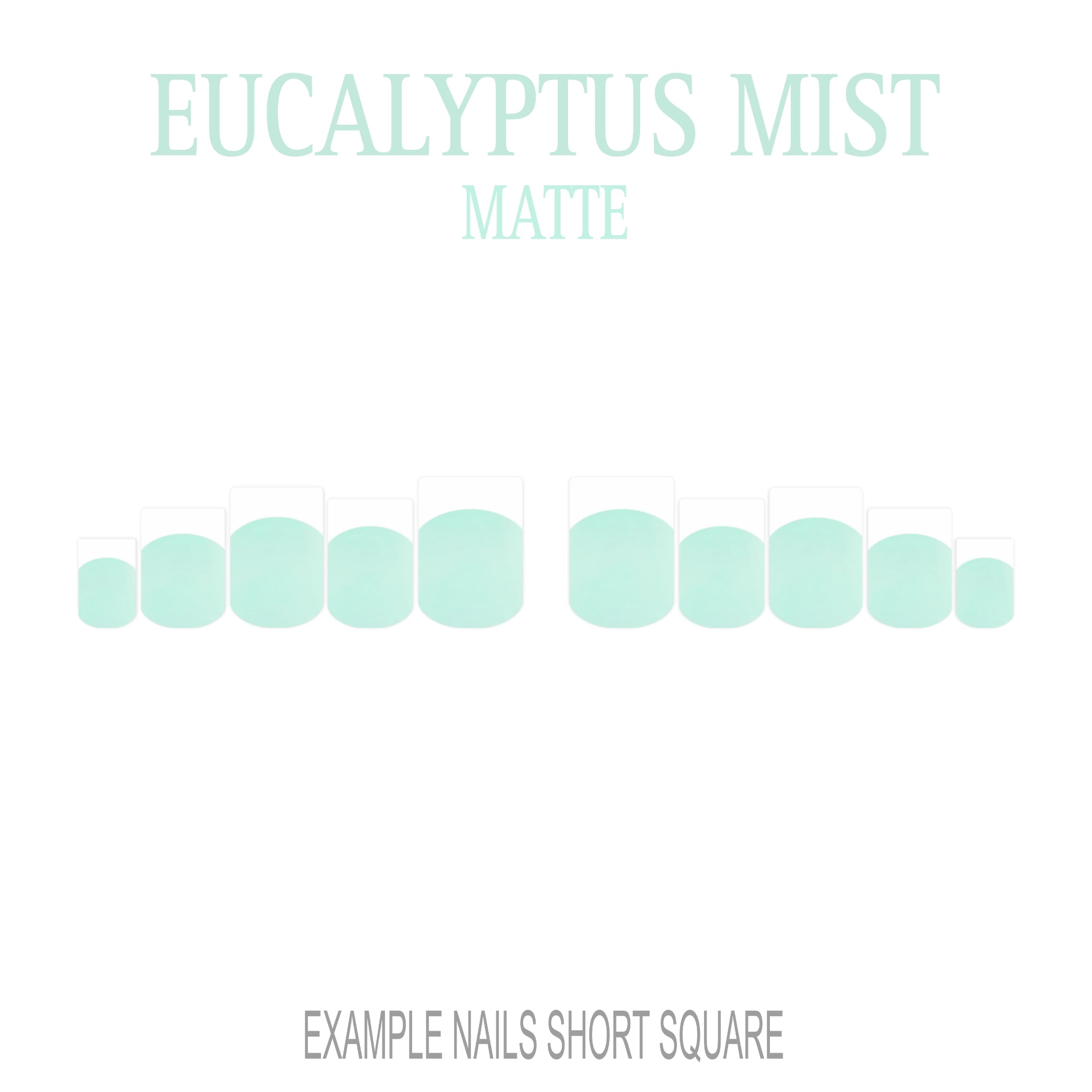 Eucalyptus Mist sage green French tip nails