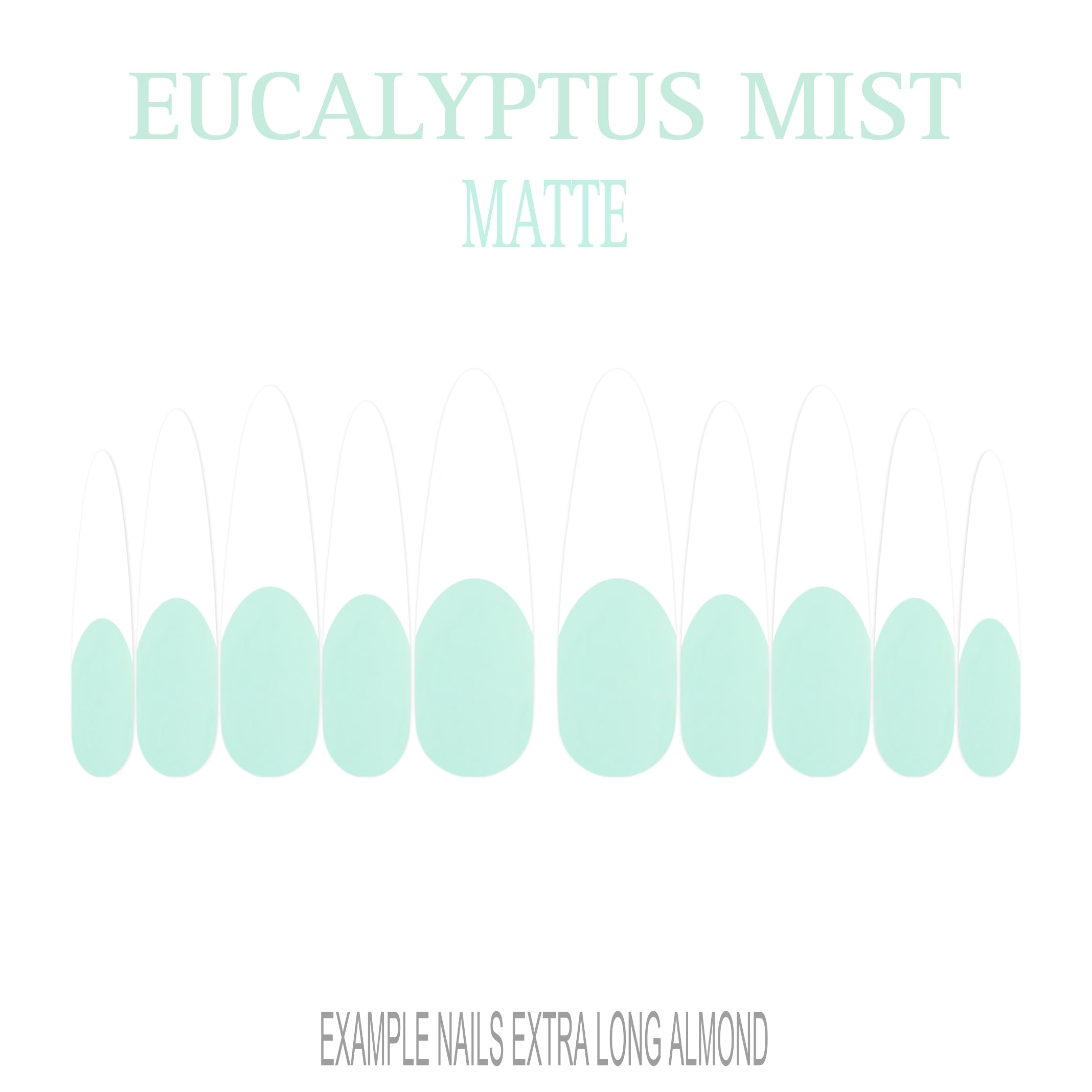 Eucalyptus Mist sage green French tip nails